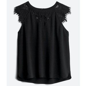 Jarred Lace Detail Cap - Sleeve Blouse